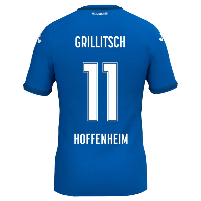 Gyermek Florian Grillitsch #11 Királykék Hazai Jersey 2024/25 Mez Póló Ing