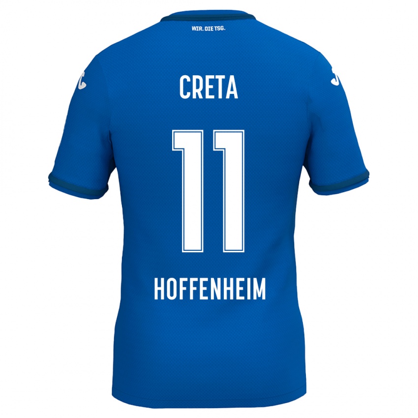 Gyermek David Creța #11 Királykék Hazai Jersey 2024/25 Mez Póló Ing