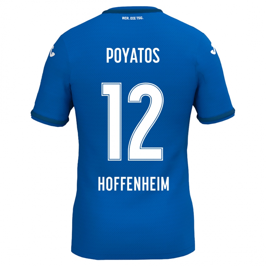 Gyermek Miguel Poyatos #12 Királykék Hazai Jersey 2024/25 Mez Póló Ing