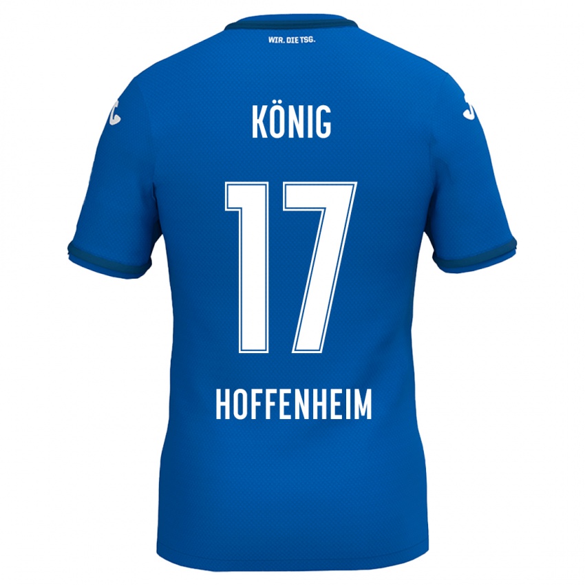 Gyermek Noah König #17 Királykék Hazai Jersey 2024/25 Mez Póló Ing