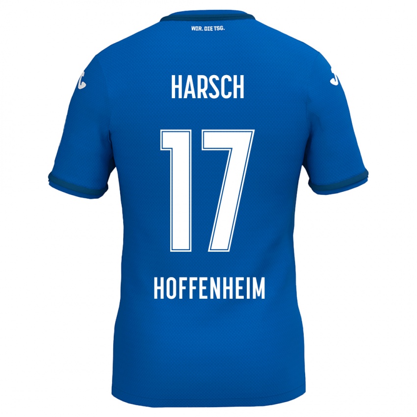 Gyermek Franziska Harsch #17 Királykék Hazai Jersey 2024/25 Mez Póló Ing