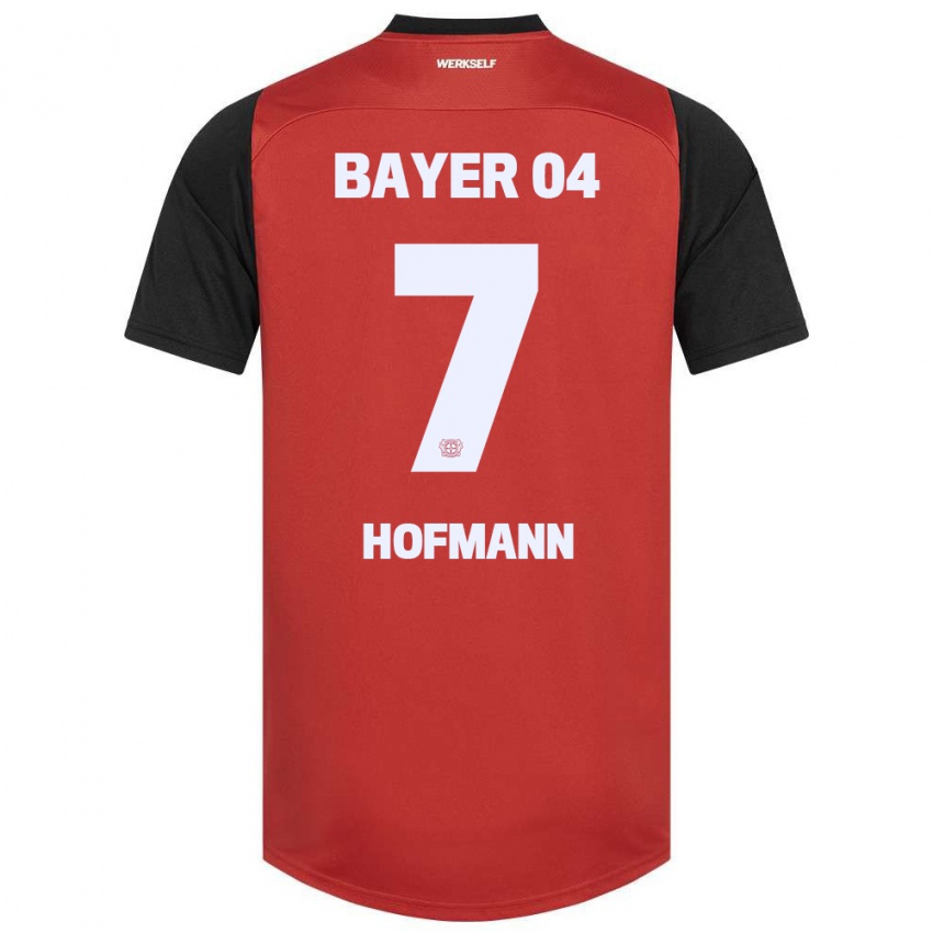 Gyermek Jonas Hofmann #7 Piros Fekete Hazai Jersey 2024/25 Mez Póló Ing