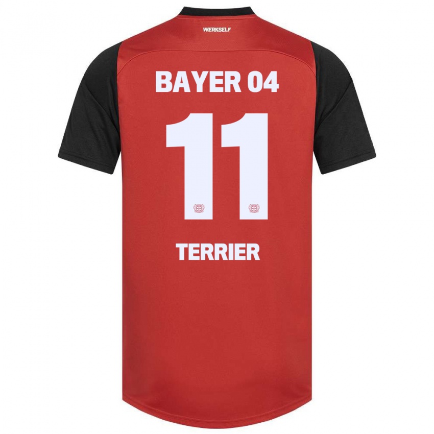 Gyermek Martin Terrier #11 Piros Fekete Hazai Jersey 2024/25 Mez Póló Ing