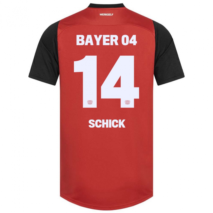 Gyermek Patrik Schick #14 Piros Fekete Hazai Jersey 2024/25 Mez Póló Ing