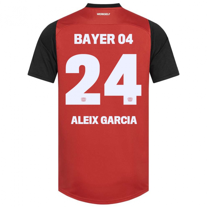 Gyermek Aleix García #24 Piros Fekete Hazai Jersey 2024/25 Mez Póló Ing