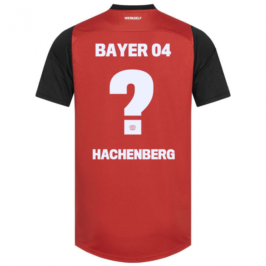 Gyermek Merlin Hachenberg #0 Piros Fekete Hazai Jersey 2024/25 Mez Póló Ing