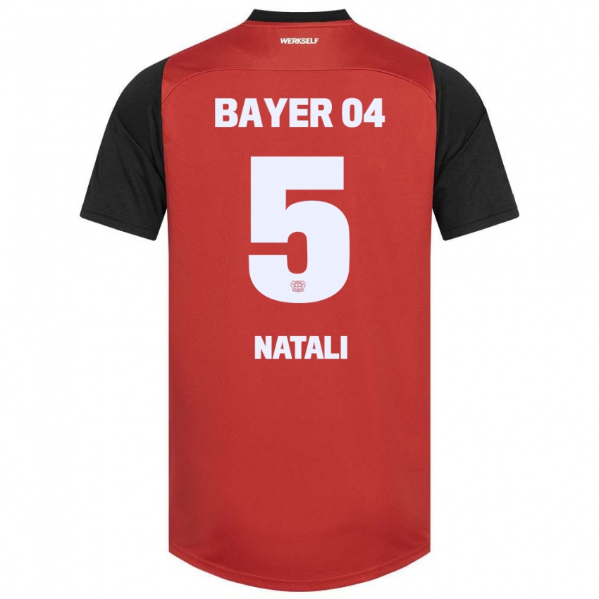 Gyermek Andrea Natali #5 Piros Fekete Hazai Jersey 2024/25 Mez Póló Ing