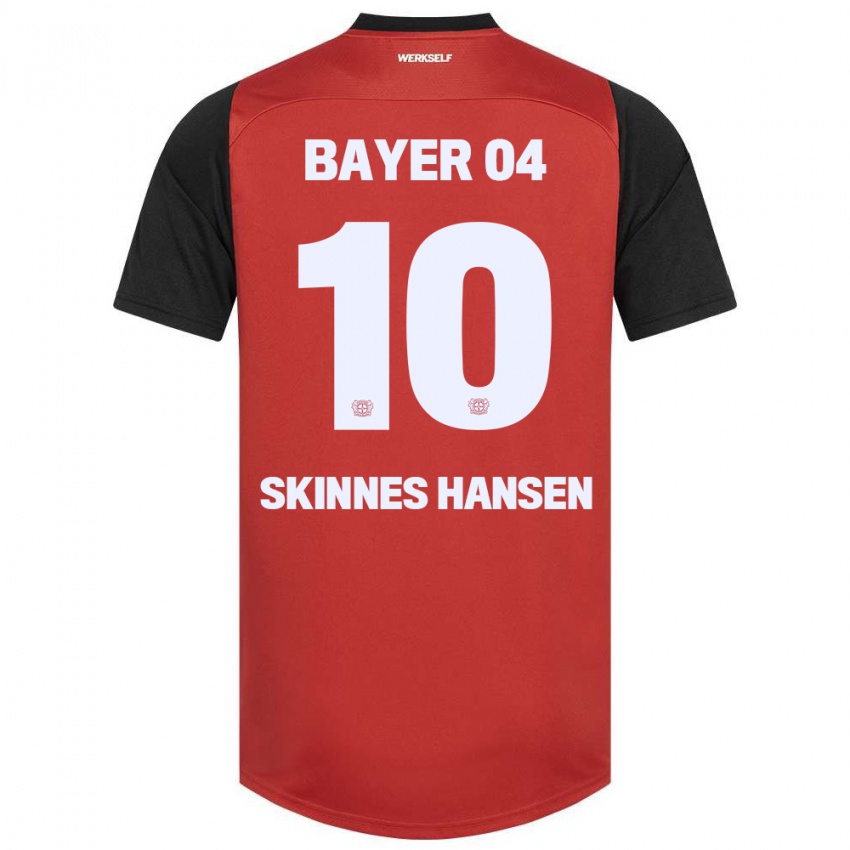 Gyermek Synne Skinnes Hansen #10 Piros Fekete Hazai Jersey 2024/25 Mez Póló Ing