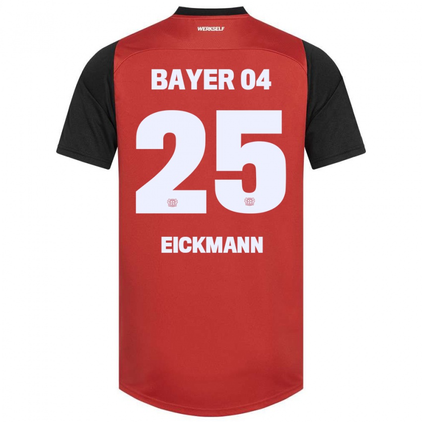 Gyermek Mia Eickmann #25 Piros Fekete Hazai Jersey 2024/25 Mez Póló Ing