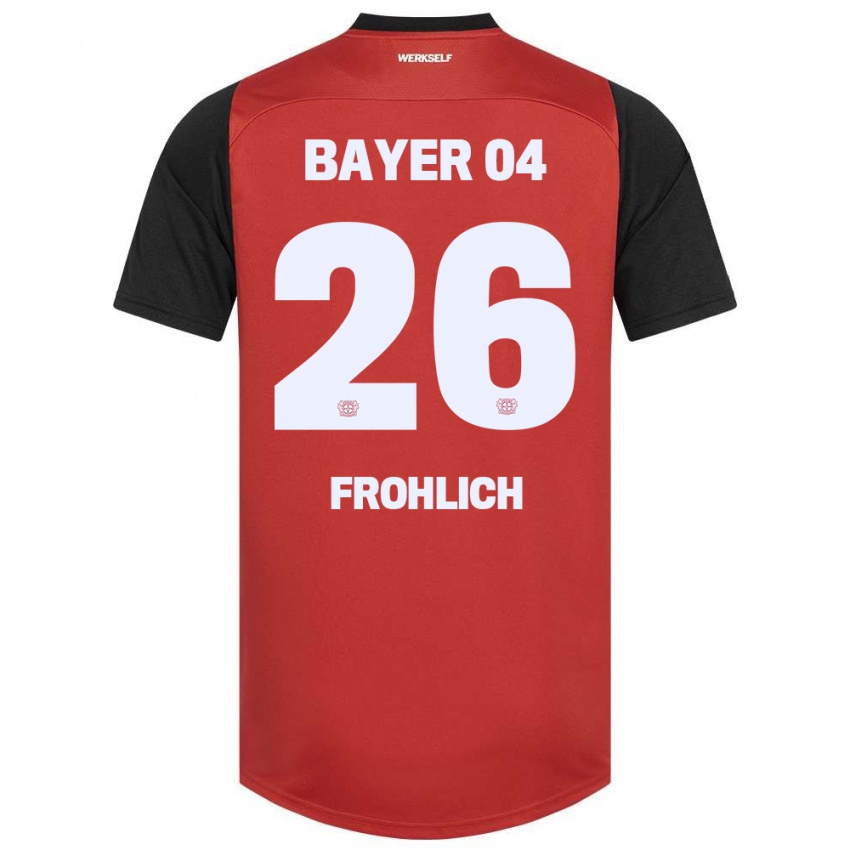 Gyermek Clara Fröhlich #26 Piros Fekete Hazai Jersey 2024/25 Mez Póló Ing