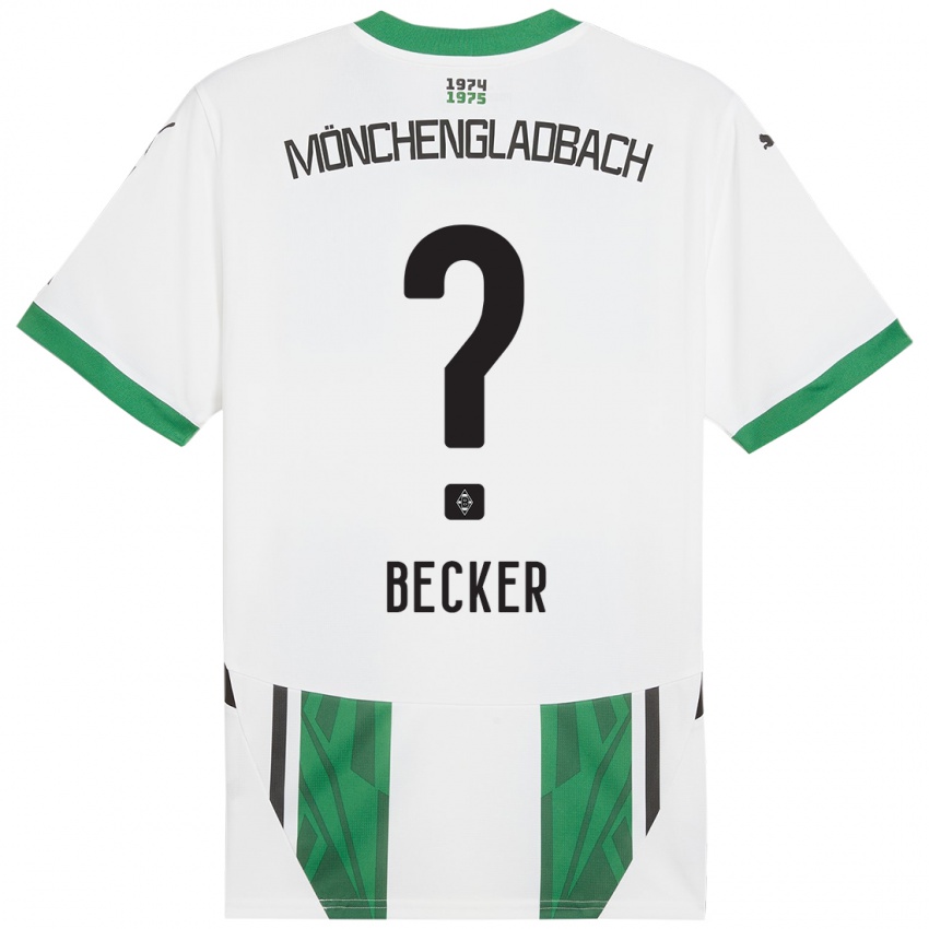 Gyermek Benjamin Becker #0 Fehér Zöld Hazai Jersey 2024/25 Mez Póló Ing