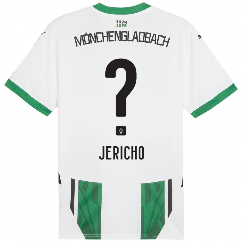 Gyermek Aidan Jericho #0 Fehér Zöld Hazai Jersey 2024/25 Mez Póló Ing