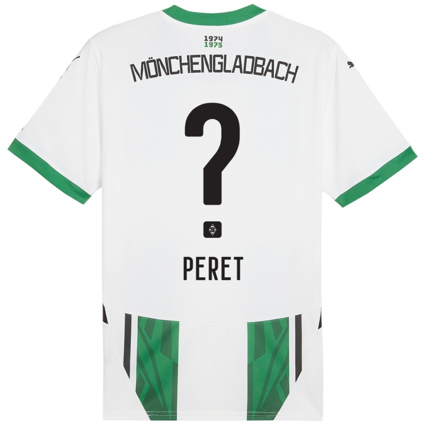 Gyermek Jakub Peret #0 Fehér Zöld Hazai Jersey 2024/25 Mez Póló Ing