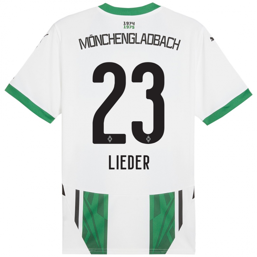 Gyermek Michel Lieder #23 Fehér Zöld Hazai Jersey 2024/25 Mez Póló Ing