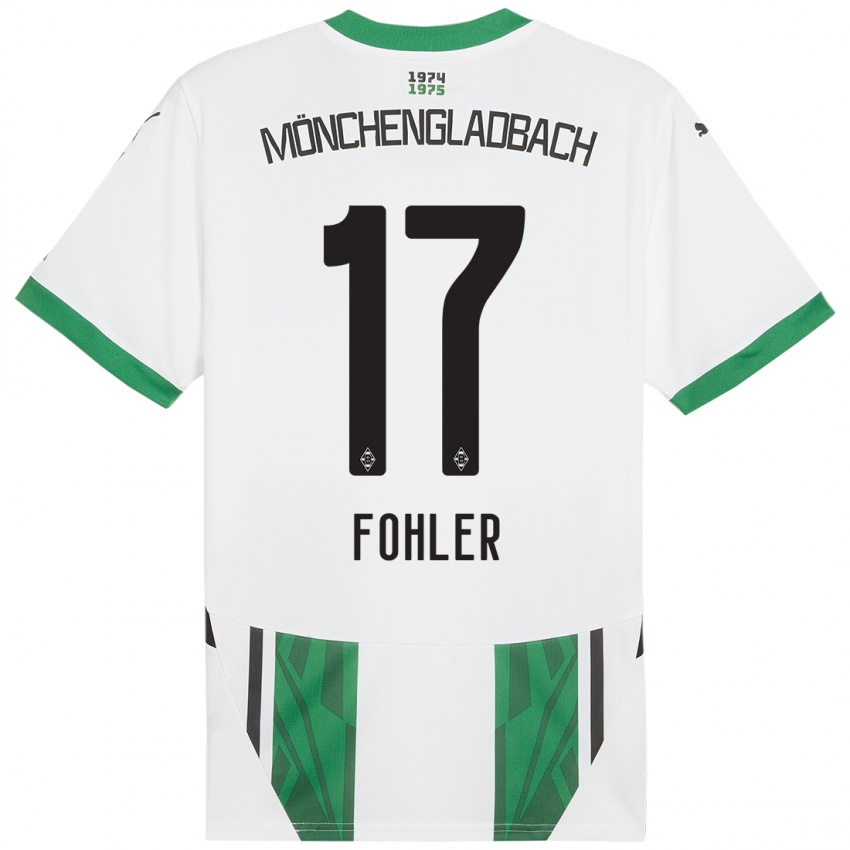 Gyermek Selma Fohler #17 Fehér Zöld Hazai Jersey 2024/25 Mez Póló Ing