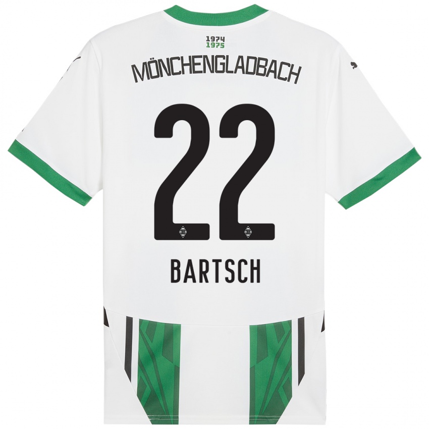 Gyermek Kristina Bartsch #22 Fehér Zöld Hazai Jersey 2024/25 Mez Póló Ing