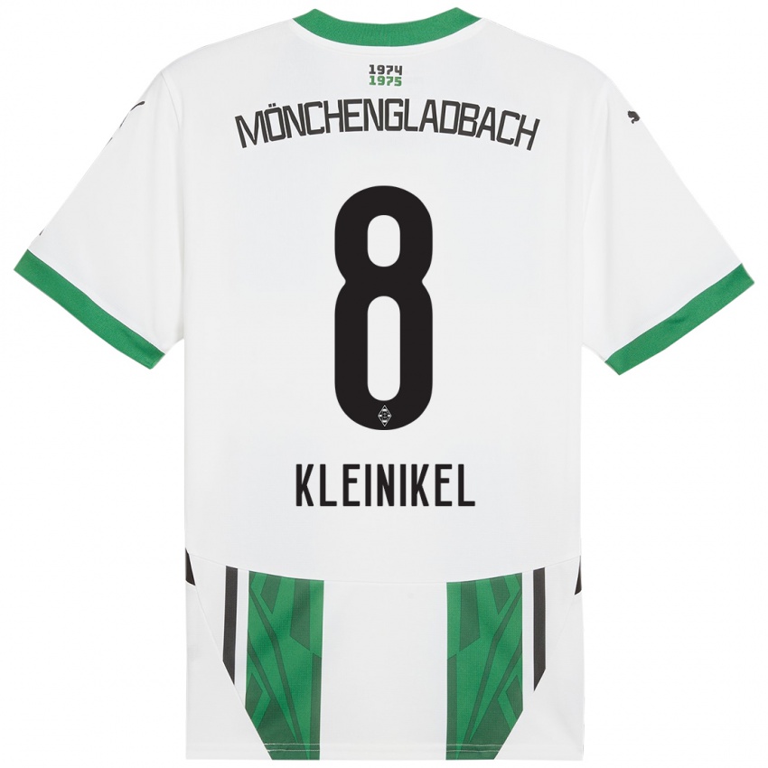 Gyermek Nadja Kleinikel #8 Fehér Zöld Hazai Jersey 2024/25 Mez Póló Ing