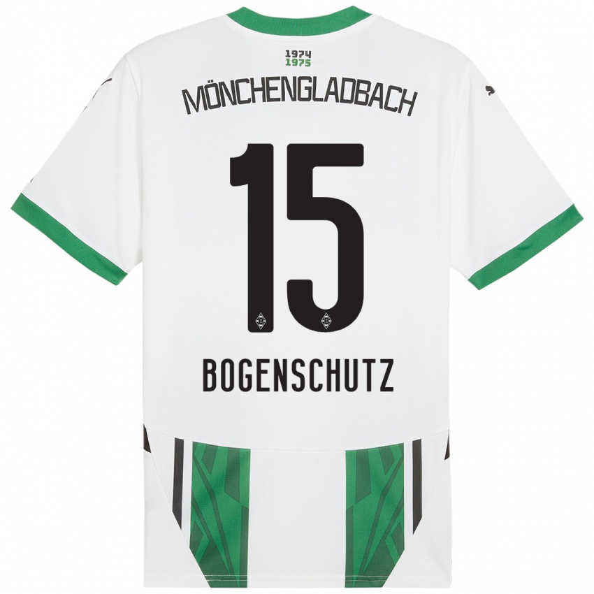 Gyermek Kerstin Bogenschutz #15 Fehér Zöld Hazai Jersey 2024/25 Mez Póló Ing