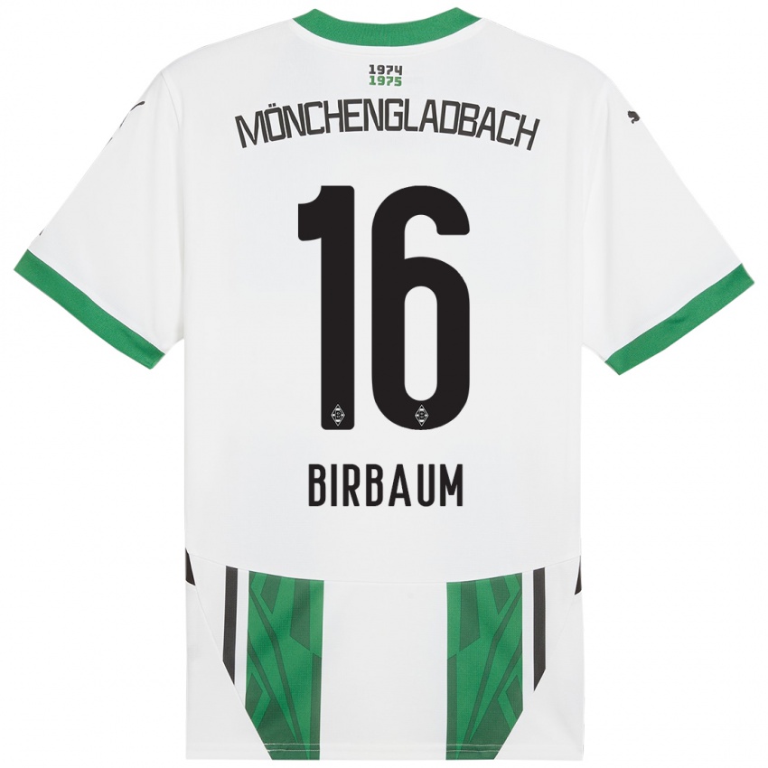 Gyermek Anne Birbaum #16 Fehér Zöld Hazai Jersey 2024/25 Mez Póló Ing