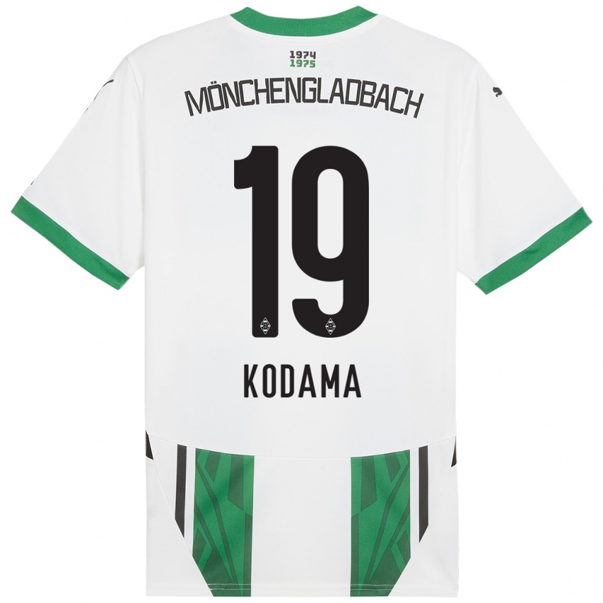 Gyermek Keiko Kodama #19 Fehér Zöld Hazai Jersey 2024/25 Mez Póló Ing