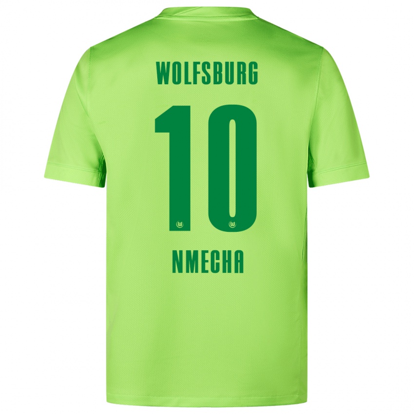 Gyermek Lukas Nmecha #10 Fluoreszkáló Zöld Hazai Jersey 2024/25 Mez Póló Ing