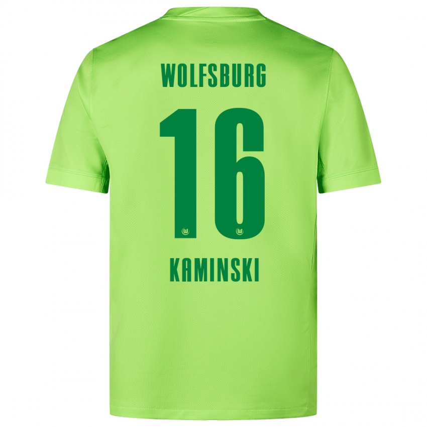 Gyermek Jakub Kaminski #16 Fluoreszkáló Zöld Hazai Jersey 2024/25 Mez Póló Ing