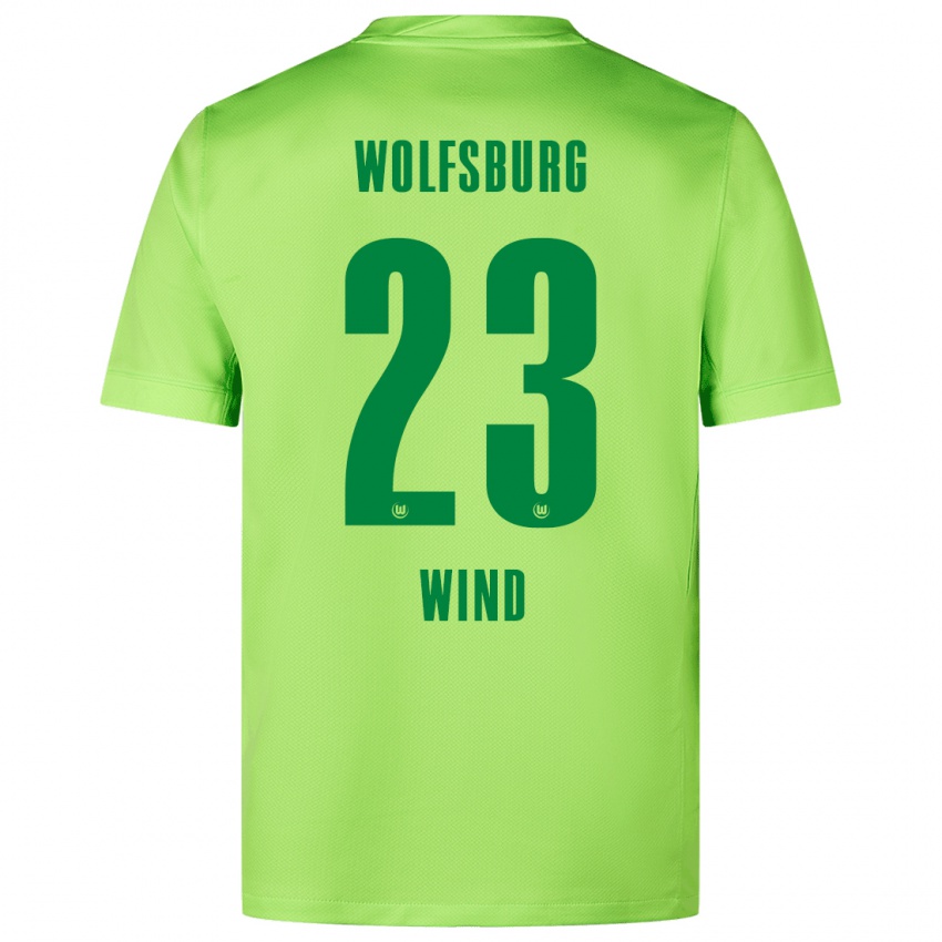 Gyermek Jonas Wind #23 Fluoreszkáló Zöld Hazai Jersey 2024/25 Mez Póló Ing