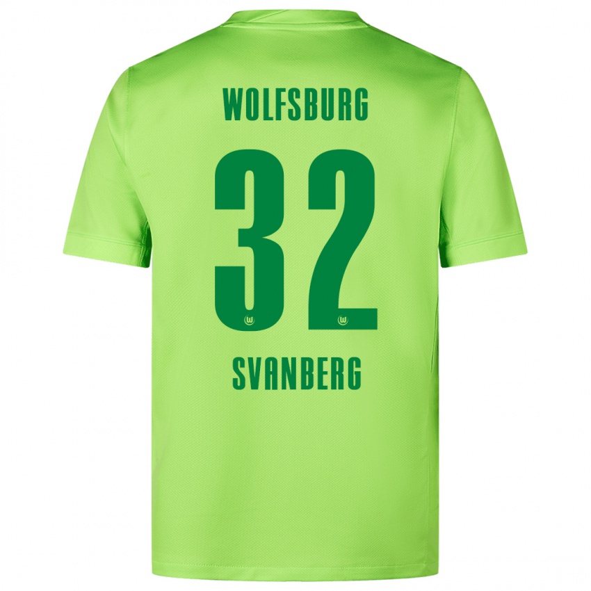 Gyermek Mattias Svanberg #32 Fluoreszkáló Zöld Hazai Jersey 2024/25 Mez Póló Ing