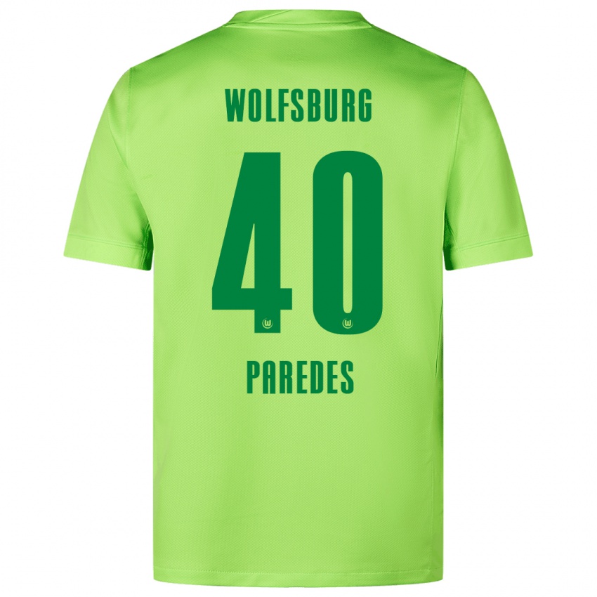 Gyermek Kevin Paredes #40 Fluoreszkáló Zöld Hazai Jersey 2024/25 Mez Póló Ing