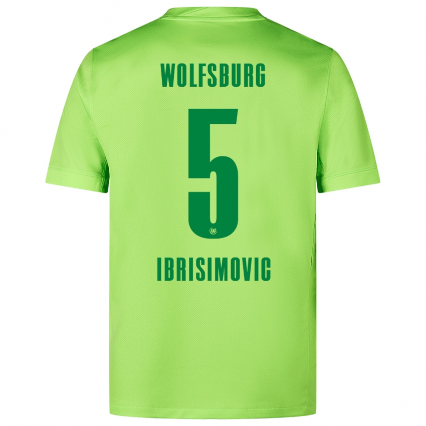 Gyermek Amar Ibrisimovic #5 Fluoreszkáló Zöld Hazai Jersey 2024/25 Mez Póló Ing