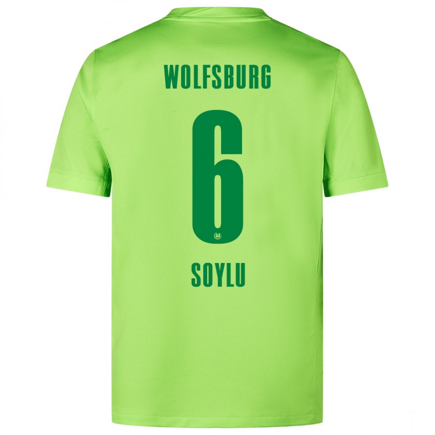 Gyermek Darwin Soylu #6 Fluoreszkáló Zöld Hazai Jersey 2024/25 Mez Póló Ing