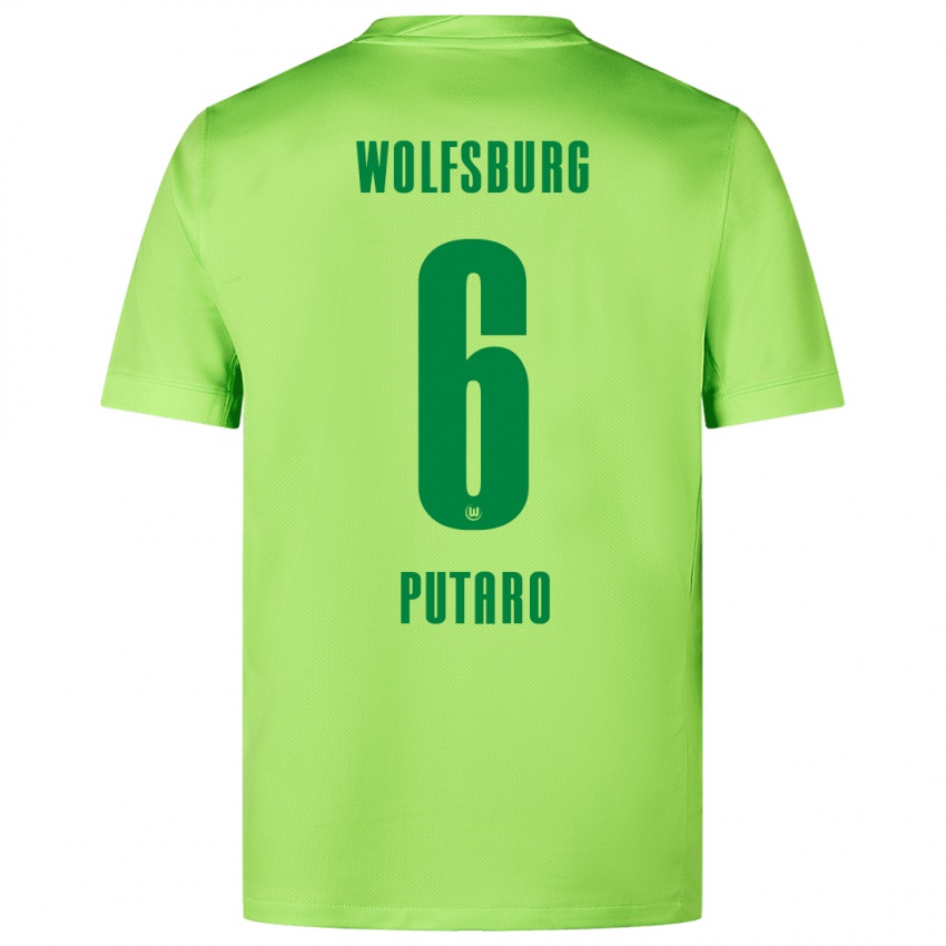 Gyermek Luca Putaro #6 Fluoreszkáló Zöld Hazai Jersey 2024/25 Mez Póló Ing