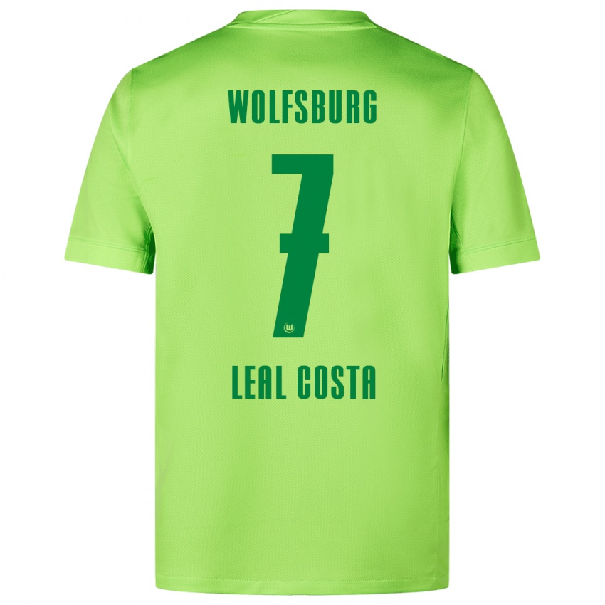 Gyermek David Leal Costa #7 Fluoreszkáló Zöld Hazai Jersey 2024/25 Mez Póló Ing