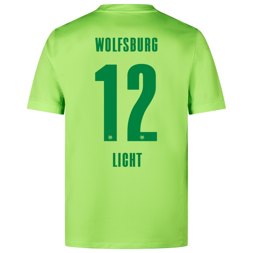 Gyermek Philipp Licht #12 Fluoreszkáló Zöld Hazai Jersey 2024/25 Mez Póló Ing