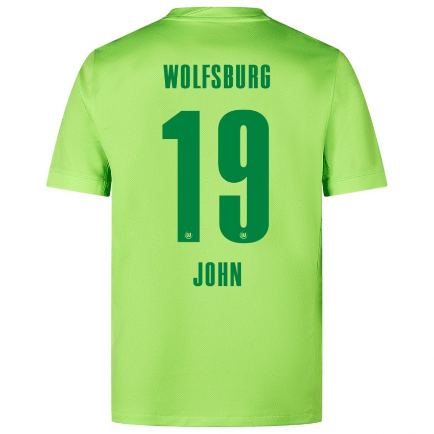 Gyermek Michael John #19 Fluoreszkáló Zöld Hazai Jersey 2024/25 Mez Póló Ing