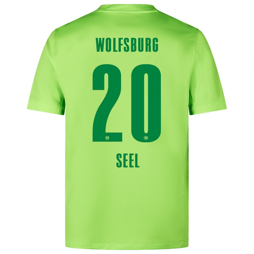 Gyermek William Seel #20 Fluoreszkáló Zöld Hazai Jersey 2024/25 Mez Póló Ing