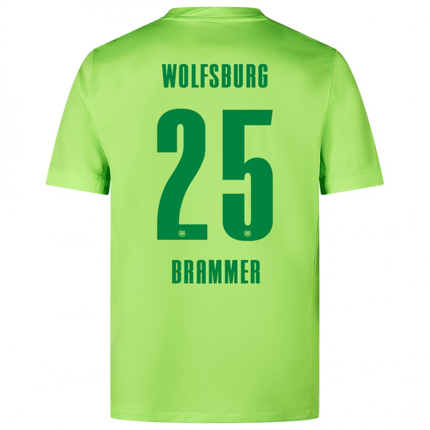 Gyermek Ole Brammer #25 Fluoreszkáló Zöld Hazai Jersey 2024/25 Mez Póló Ing