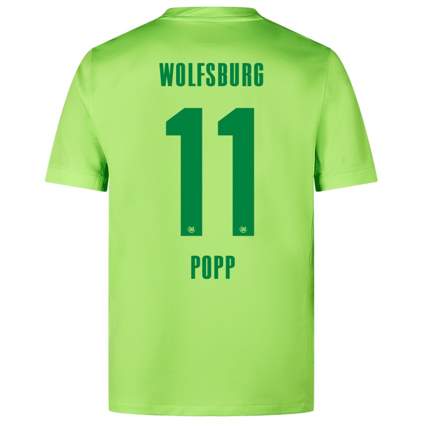 Gyermek Alexandra Popp #11 Fluoreszkáló Zöld Hazai Jersey 2024/25 Mez Póló Ing