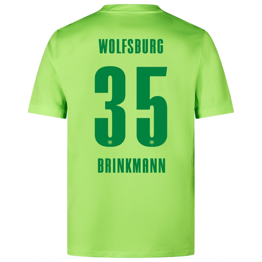 Gyermek Karla Brinkmann #35 Fluoreszkáló Zöld Hazai Jersey 2024/25 Mez Póló Ing