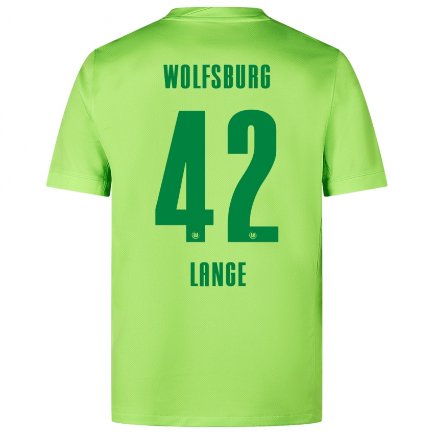 Gyermek Felix Lange #42 Fluoreszkáló Zöld Hazai Jersey 2024/25 Mez Póló Ing