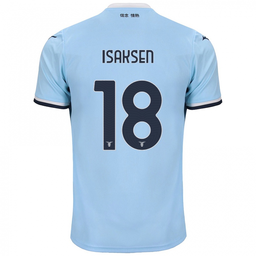 Gyermek Gustav Isaksen #18 Kék Hazai Jersey 2024/25 Mez Póló Ing