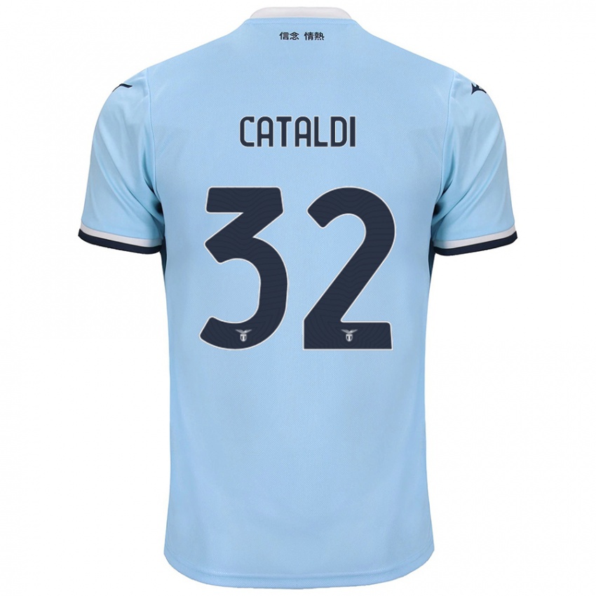 Gyermek Danilo Cataldi #32 Kék Hazai Jersey 2024/25 Mez Póló Ing