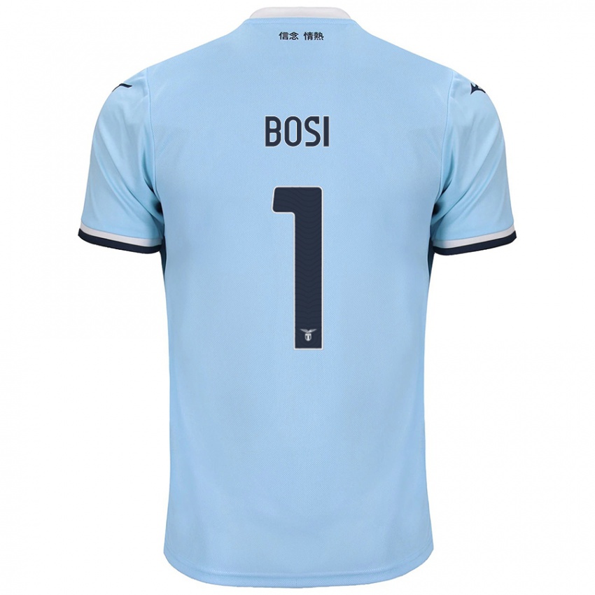 Gyermek Gioele Bosi #1 Kék Hazai Jersey 2024/25 Mez Póló Ing