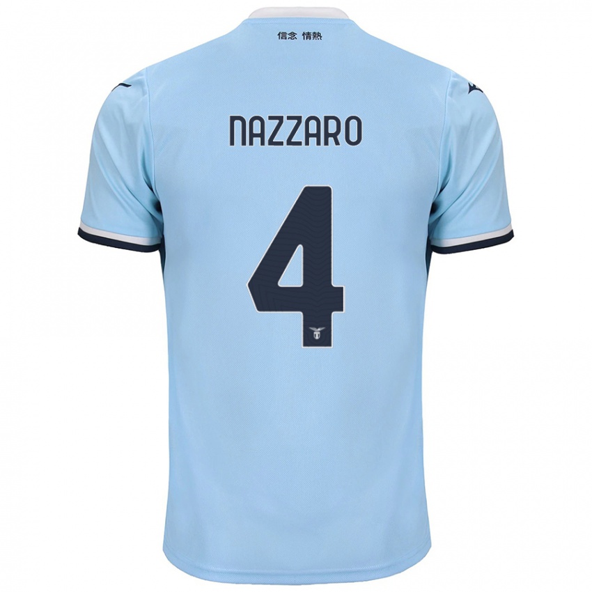 Gyermek Marco Nazzaro #4 Kék Hazai Jersey 2024/25 Mez Póló Ing