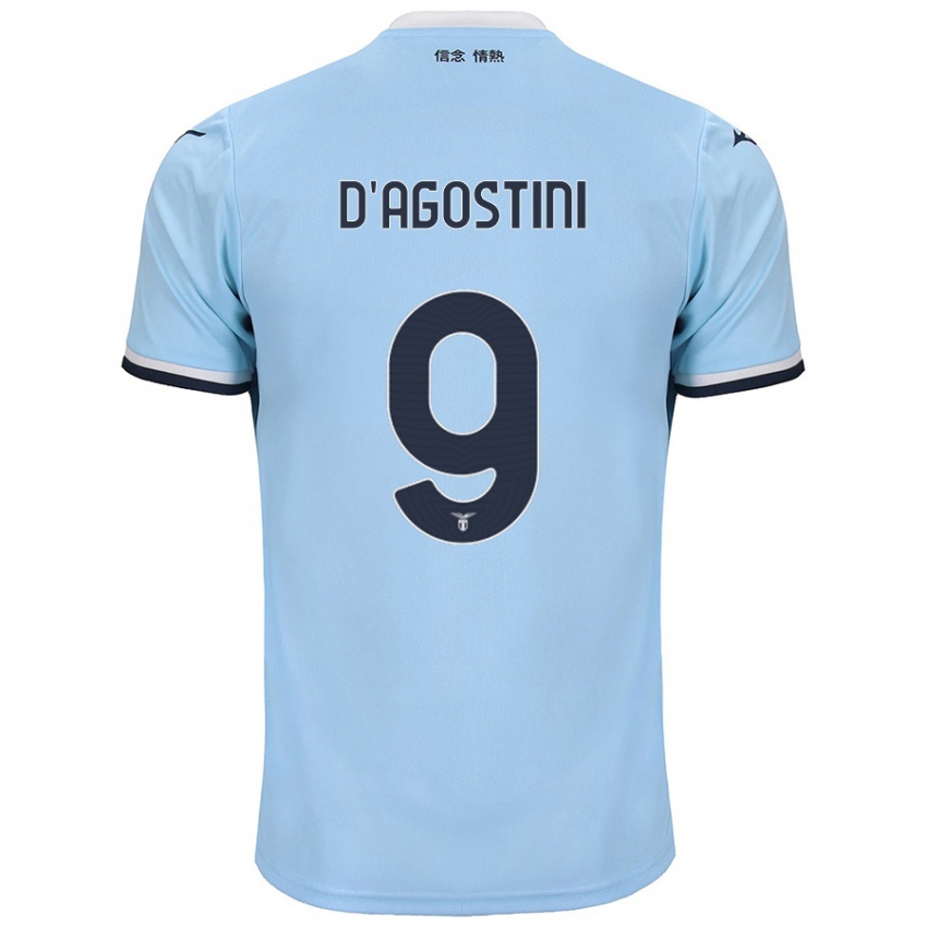 Gyermek Lorenzo D'agostini #9 Kék Hazai Jersey 2024/25 Mez Póló Ing