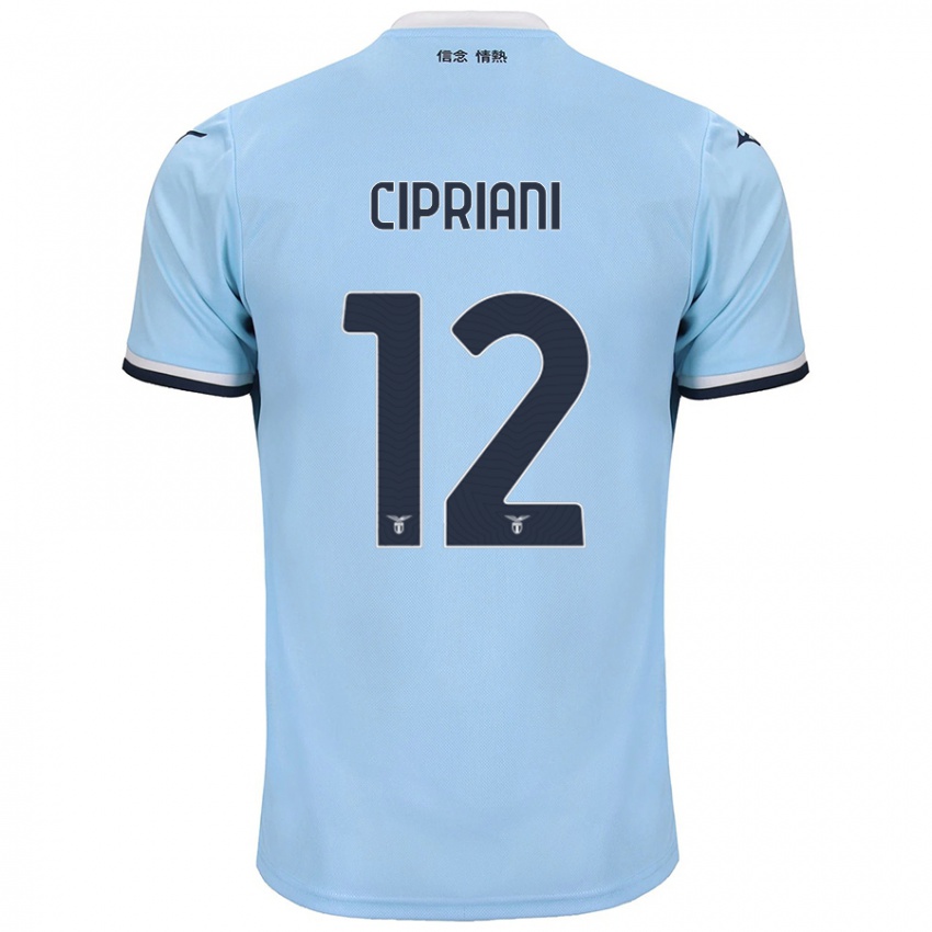 Gyermek Alessio Cipriani #12 Kék Hazai Jersey 2024/25 Mez Póló Ing