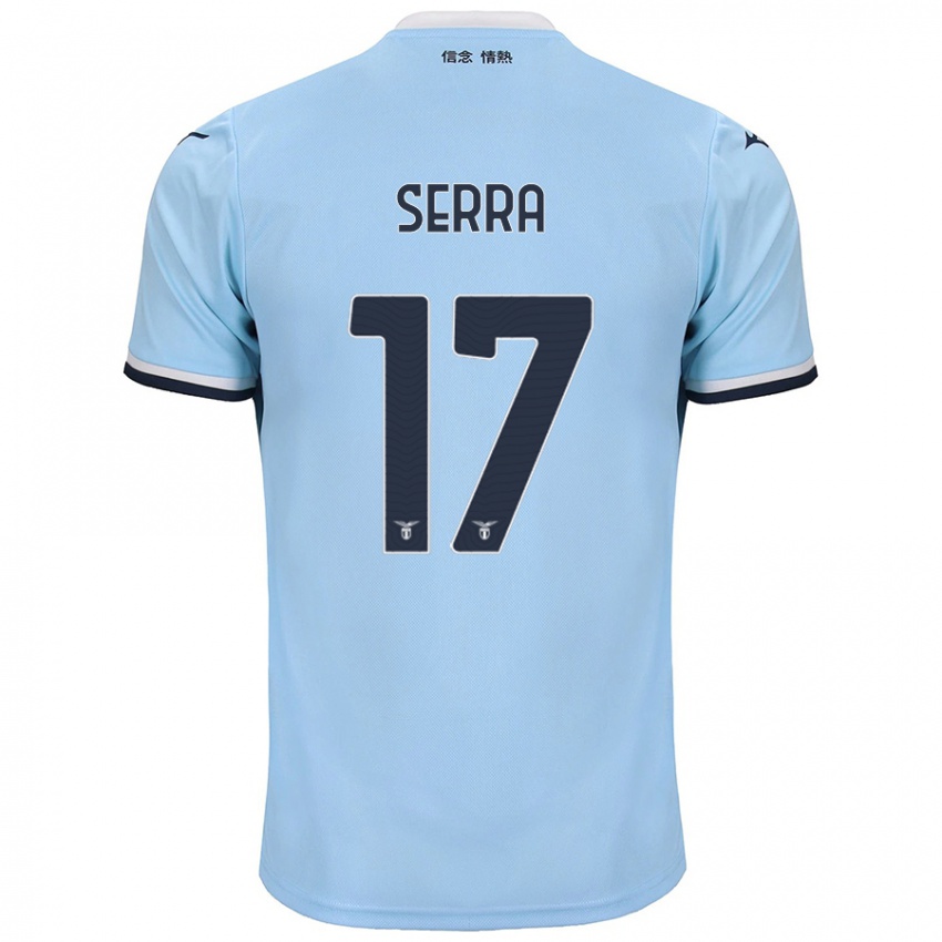 Gyermek Federico Serra #17 Kék Hazai Jersey 2024/25 Mez Póló Ing