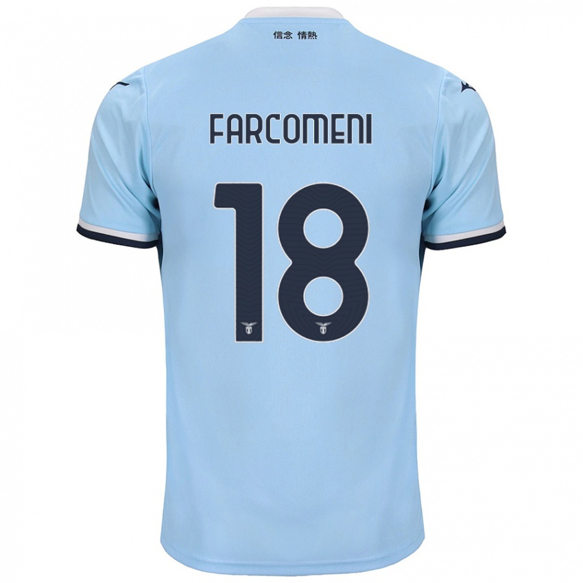 Gyermek Valerio Farcomeni #18 Kék Hazai Jersey 2024/25 Mez Póló Ing