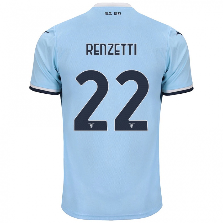 Gyermek Davide Renzetti #22 Kék Hazai Jersey 2024/25 Mez Póló Ing