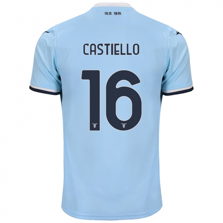 Gyermek Antonietta Castiello #16 Kék Hazai Jersey 2024/25 Mez Póló Ing